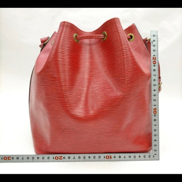 Louis Vuitton LV Shoulder Bucket Epi Noe Bag Red Burgundy - Picture 4 of 9